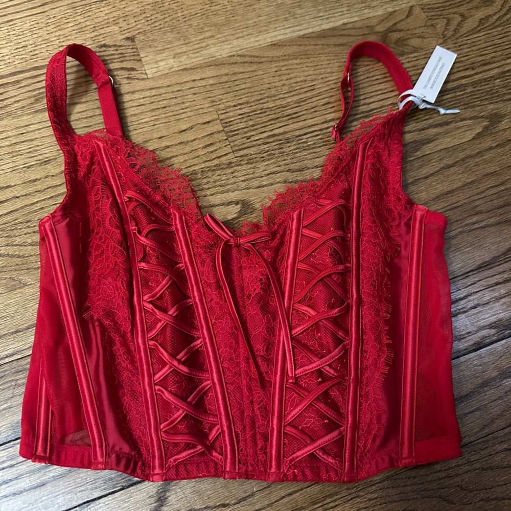 Victoria's Secret Red Lace Corset